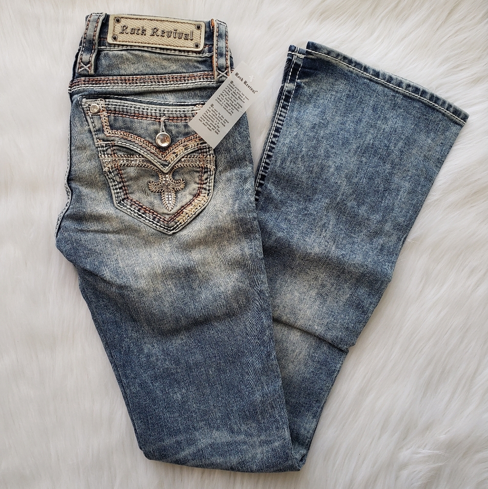 NEW 24X32 Bootcut Rock Revival Jeans